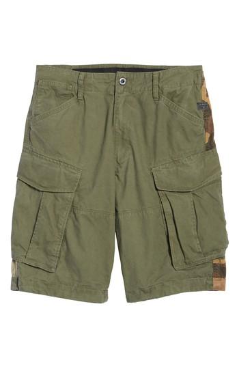 Men's G-star Raw Rovic Tone Mix Shorts - Green
