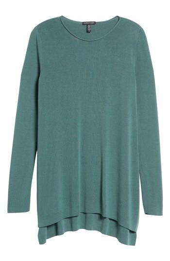 Women's Eileen Fisher Crewneck Sweater, Size - Green