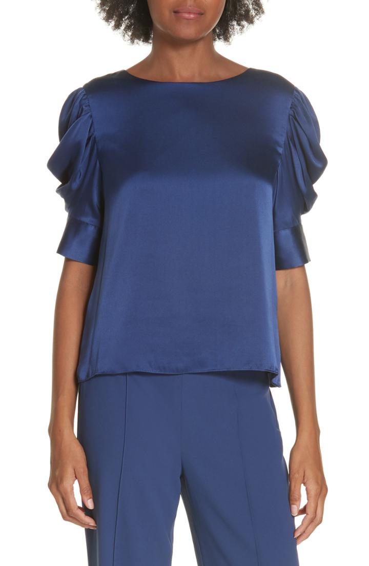Women's Alice + Olivia Merida Puff Sleeve Blouse - Blue