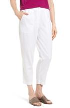 Women's Eileen Fisher Tapered Organic Cotton Crop Pants, Size - White
