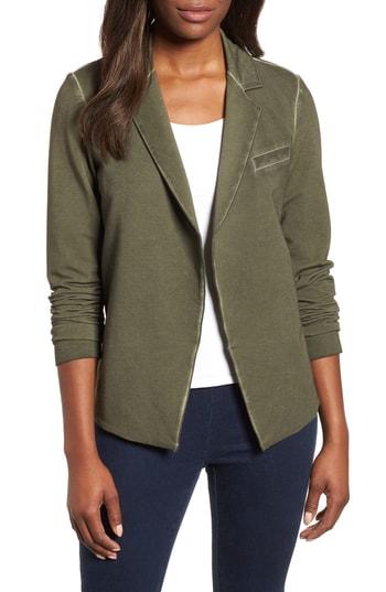 Women's Nic+zoe Stretch Cotton Blazer - Green