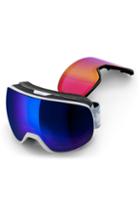 Women's Adidas Progressor L Mirrored Spherical Snowsports Gogglesed - Shiny White/ Blue