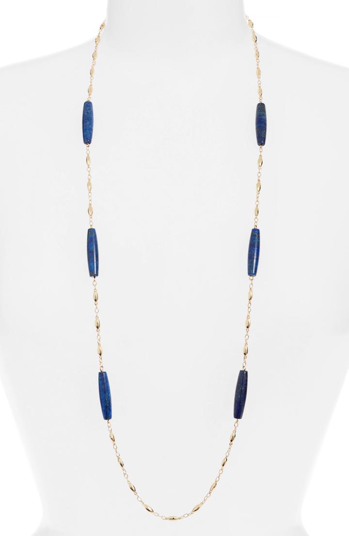 Women's Halogen Semiprecious Barrel Station Necklace