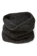 Women's Lafayette 148 New York Hand Knit Metallic Cashmere Tube Scarf, Size - Black
