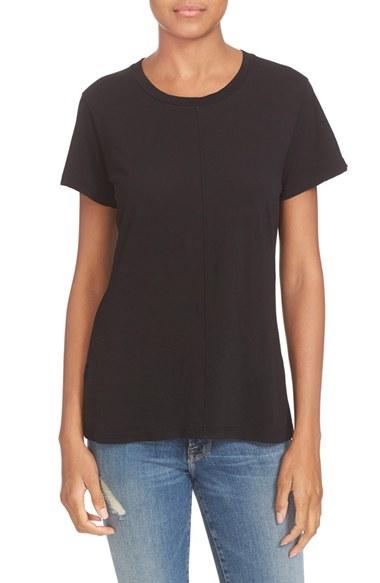 Women's Frame Cotton Tee Shirt - Black