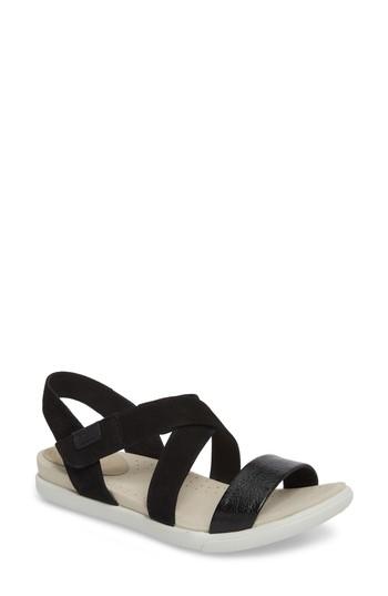 Women's Ecco Damara Cross-strap Sandal -5.5us / 36eu - Black