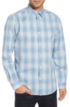 Men's Calibrate Trim Fit Plaid Sport Shirt - Blue