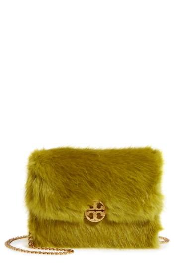 Tory Burch Mini Chelsea Faux Fur Convertible Crossbody Bag - Green