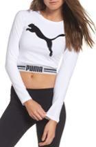 Women's Puma Cat Crop Tee - White