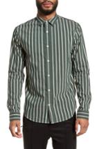 Men's Vince Column Stripe Sport Shirt - Green
