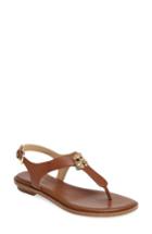 Women's Michael Michael Kors Suki T-strap Charm Sandal .5 M - Brown