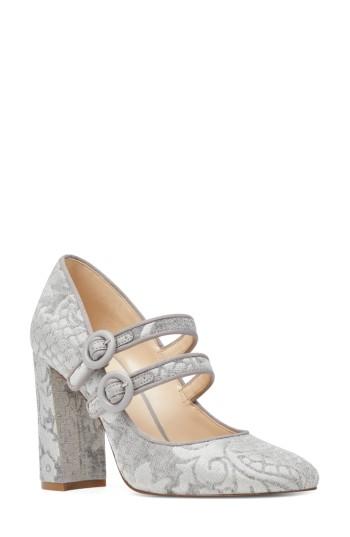 Women's Nine West Dabney Double Strap Mary Jane Pump .5 M - Grey