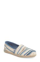Women's Toms Stripe Alpargata Slip-on .5 M - Blue