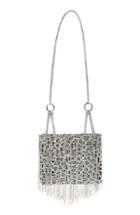 Topshop Crystal Embellished Leopard Print Shoulder Bag - Metallic