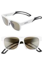 Women's Smith Lowdown Focus Slim 56mm Chromapop Polarized Sunglasses - Matte White/ Grey Green