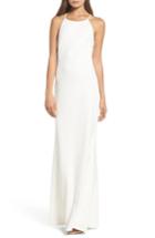 Women's Lulus Contrast Side Trumpet Gown - White