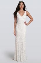 Women's Lotus Threads Beaded Lace Gown