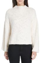 Women's Vince Camuto Cable Stitch Funnel Neck Sweater - Ivory