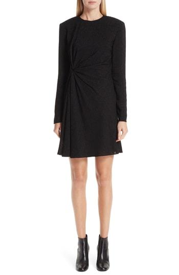 Women's Saint Laurent Knotted Side Dress Us / 36 Fr - Black