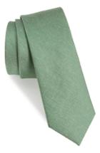 Men's The Tie Bar Flecked Solid Silk Tie, Size - Green