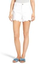 Women's Draper James Scallop Denim Shorts - White