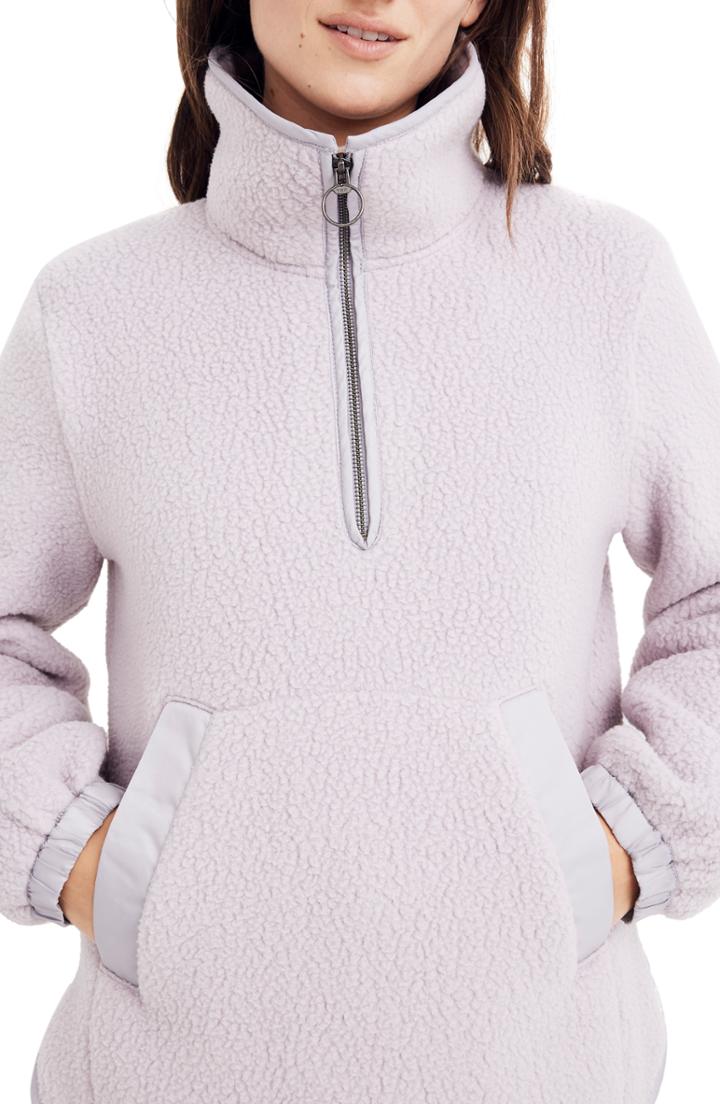 Women's Madewell Polartec Fleece Popover Jacket - Purple