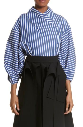 Women's A.w.a.k.e. Twisted Sleeve Blouse Us / 38 Fr - Blue
