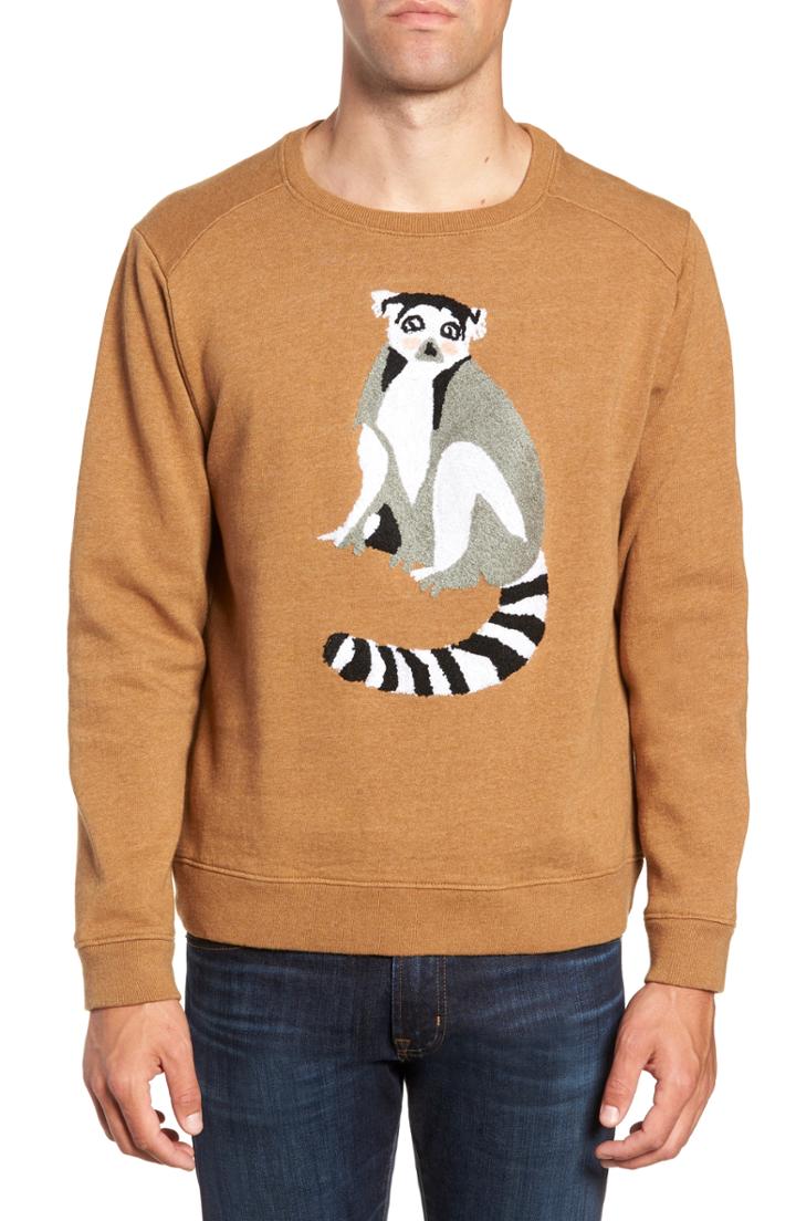Men's Bonobos Lemur Fit Sweatshirt, Size Large - Beige