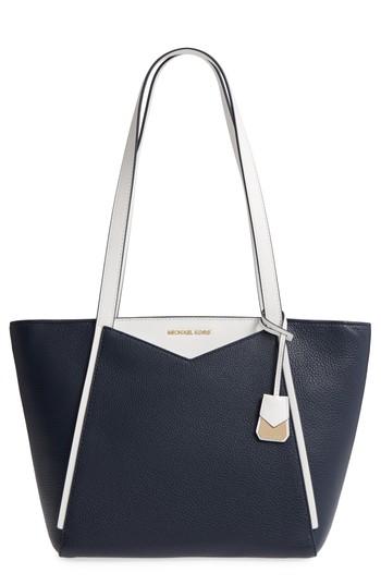 Michael Kors Small Whitney Leather Tote - Blue