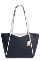 Michael Kors Small Whitney Leather Tote - Blue