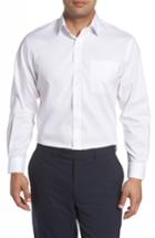 Men's Nordstrom Men's Shop Traditional Fit Non-iron Solid Dress Shirt - 36 - White