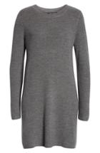 Women's Eileen Fisher Round Neck Merino Wool Tunic, Size - Grey