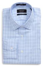 Men's Nordstrom Men's Shop Traditional Fit No-iron Check Dress Shirt 32/33 - Blue