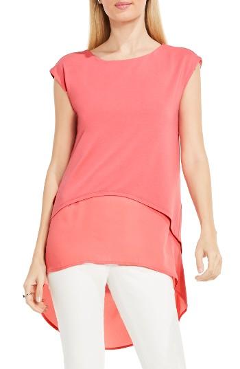 Women's Vince Camuto High/low Top - Coral