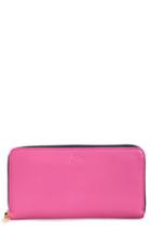 Women's J.crew Harper Leather Continental Wallet - Pink