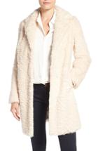 Women's Eliza J Faux Persian Lamb Coat - White