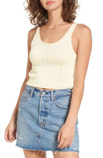 Women's Drifter Clementine Ribbed Crop Tank - Yellow