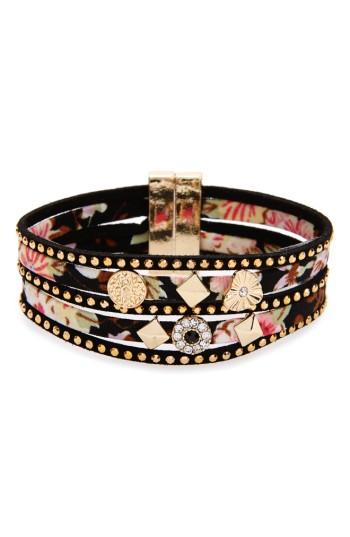 Women's Topshop Embellished Floral Multistrand Bracelet