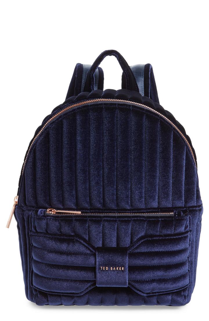 Ted Baker London Bow Detail Velvet Backpack -
