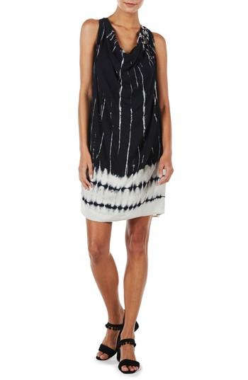 Women's Michael Stars Tie Dye A-line Dress - Black