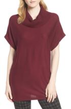 Women's Vince Camuto Short Sleeve Turtleneck Sweater, Size - Red