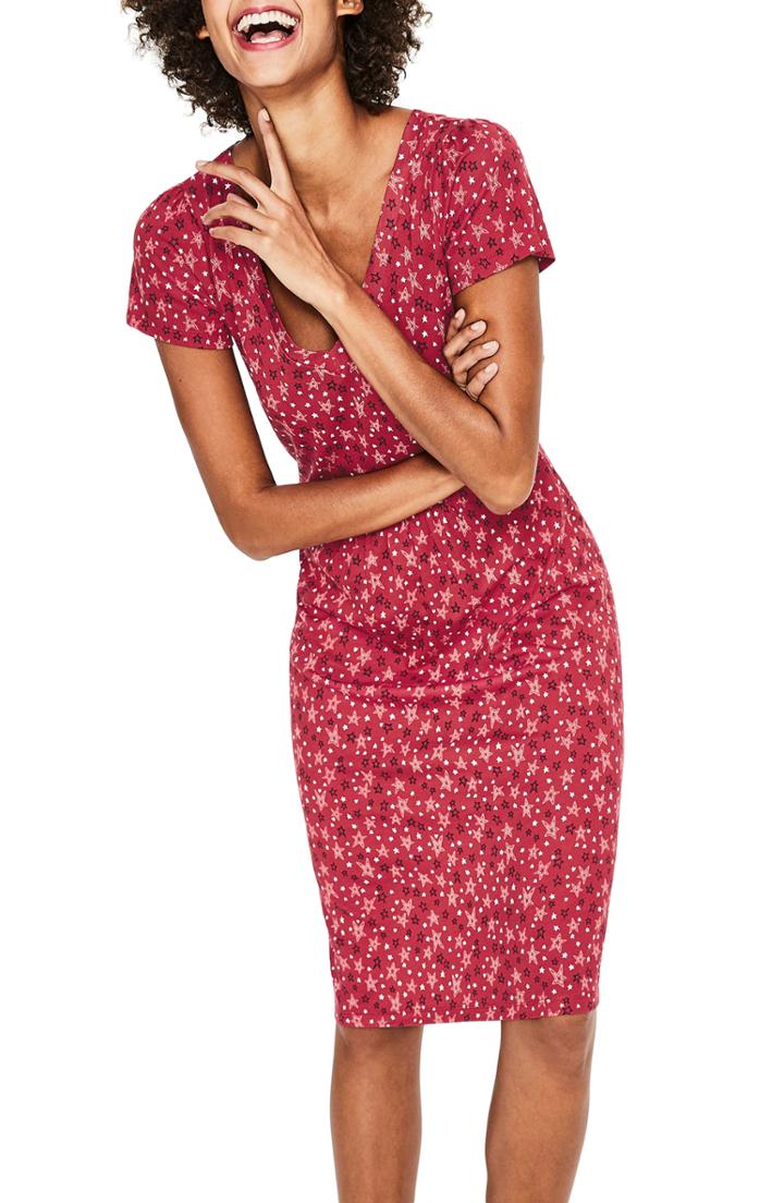 Women's Boden Penelope Print Jersey Dress - Red
