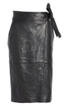 Women's Ba & Sh Magic Wrap Leather Skirt