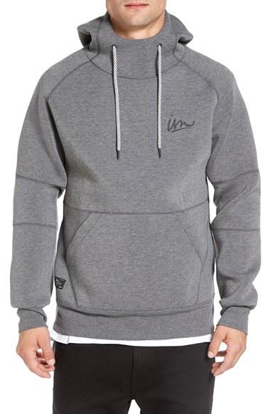 Men's Imperial Motion 'filament' Bonded Fleece Hoodie - Grey