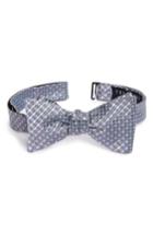 Men's Ted Baker London Geometric Silk Bow Tie, Size - Grey