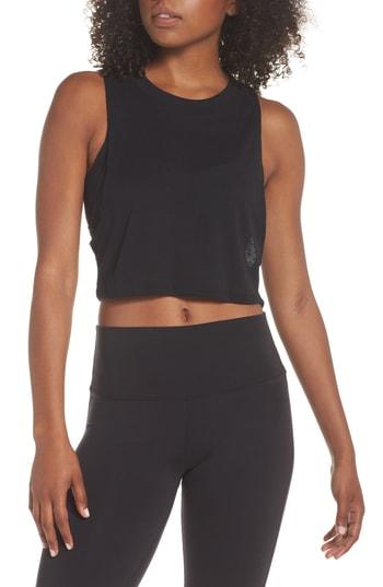 Women's Alo Heat Wave Crop Tank - Black