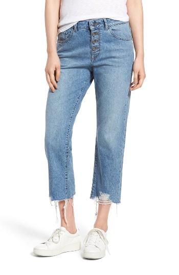 Women's Dl1961 Patti High Waist Crop Straight Leg Jeans - Blue