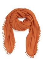 Women's Treasure & Bond Solid Fringed Scarf, Size - Metallic