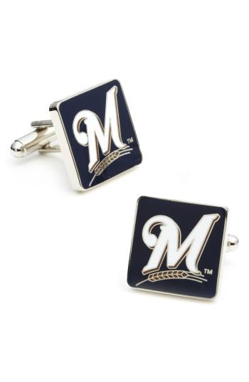 Men's Cufflinks, Inc. Milwaukee Brewers Cuff Links