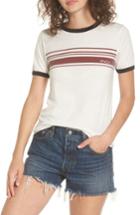 Women's Rvca Stripe Ringer Tee - White